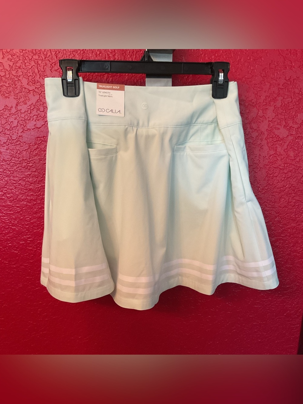 Calia Pale Mint Athletic Golf Skort with Side Pocket, size 16, NWT - Picture 2 of 6